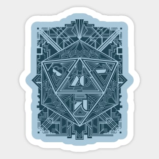 D20 deco blue Sticker